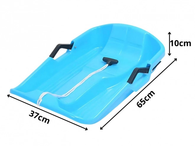 Slitta in plastica con freni e corda di traino