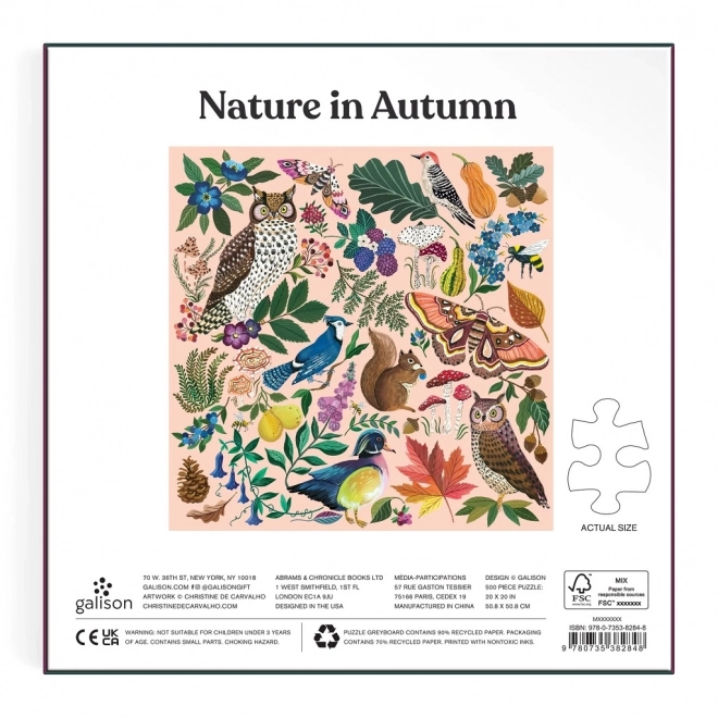 Puzzle Natura Autunnale 500 Pezzi Galison