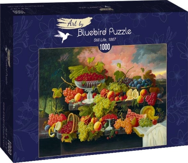 Puzzle Bluebird Zátiší con frutta e tramonto 1000 pezzi