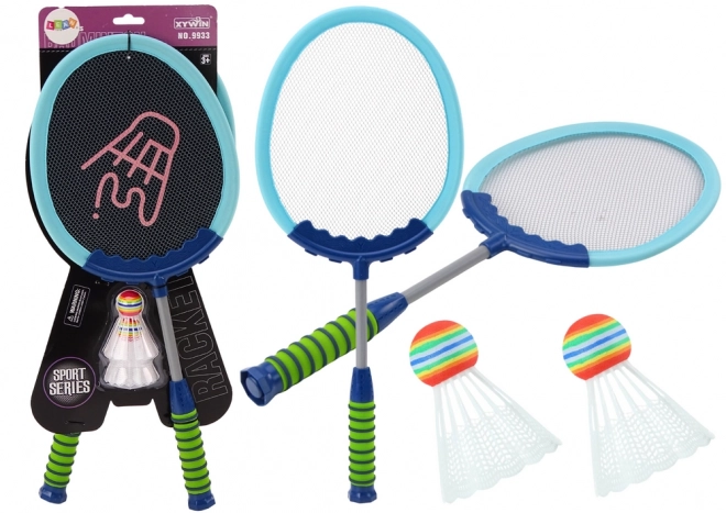 Set di Racchette da Badminton con Volani Blu