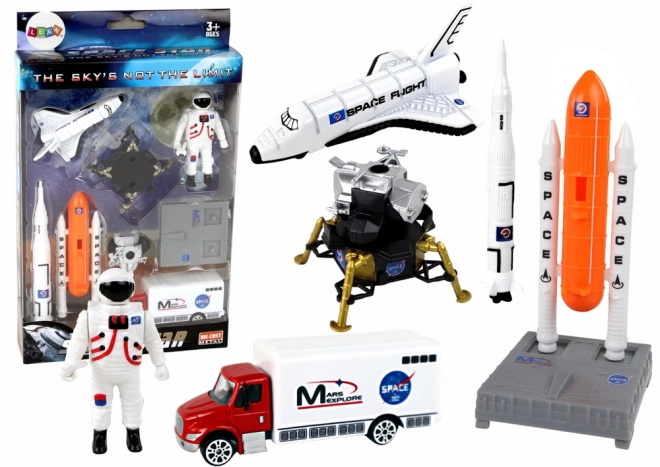 Set figure Spaziale Astronave 8 Pezzi