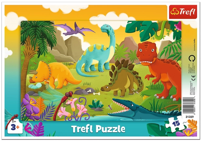 Puzzle Dinosauri per Bambini - 15 Pezzi