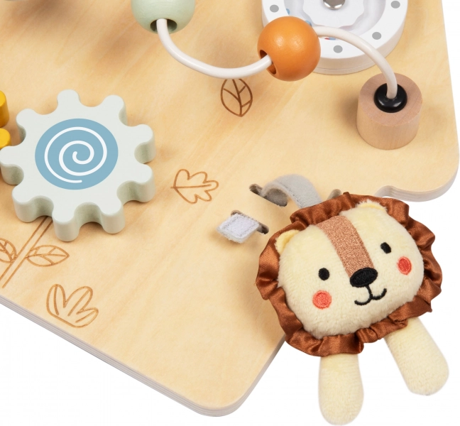 Tooky Toy Grande Tabellone in Legno Manipolativo Casa - Centro Attività