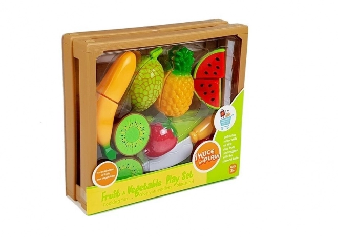 Set da taglio frutta con velcro in cassa