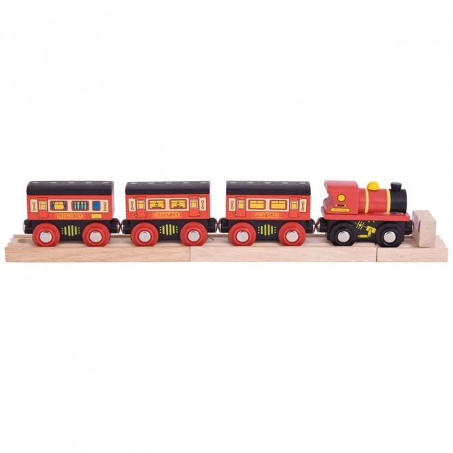 Treno a lunga distanza Bigjigs Rail con 3 binari