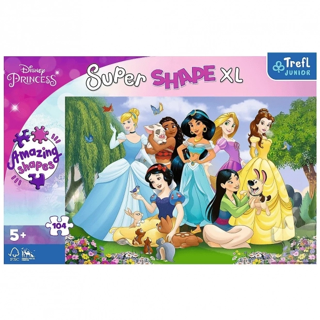 Puzzle Super Shape XL Disney Principesse: Nel Giardino, 104 Pezzi