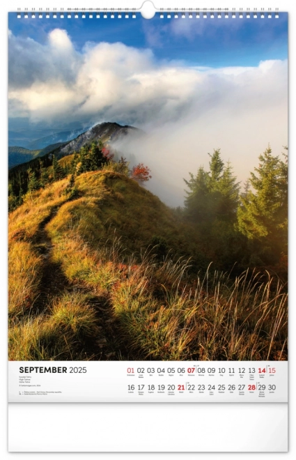 Calendario da parete Tatry 2025