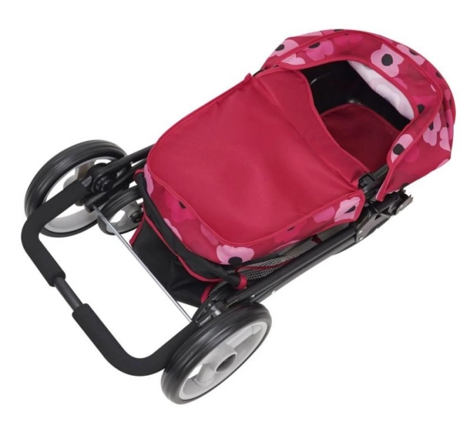 Carrozzina per bambole 2 in 1 Bella Poppy Red