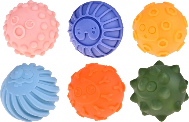 Palline sensoriali colorate per bambini, 6 pezzi