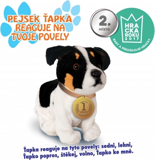 Cagnolino interattivo 'apka 23 cm bianco e nero