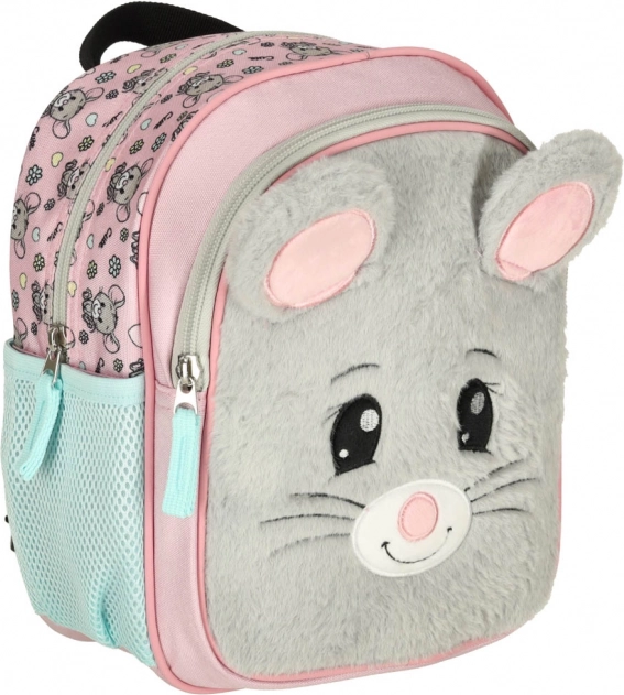 Morbido frontale in peluche con orecchiette