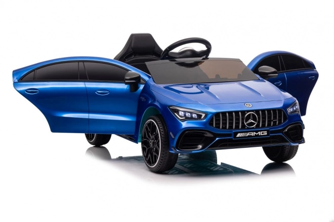 Auto a batteria Mercedes CLA 45s AMG blu metallizzato 4x4