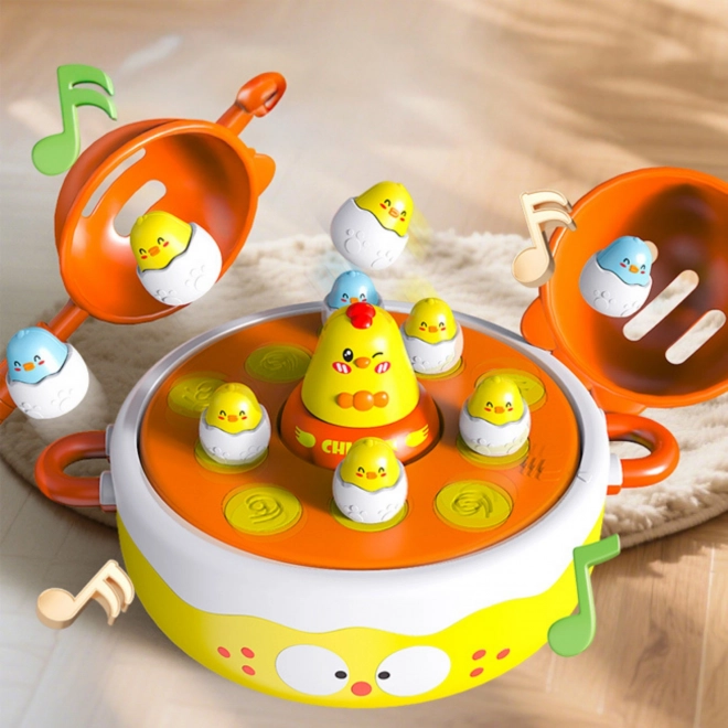 Gioco Interattivo di Cattura Pulcini 2 in 1 con Catapulta Woopie