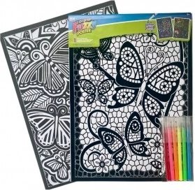 Coloriage di velluto Farfalle con pennarelli