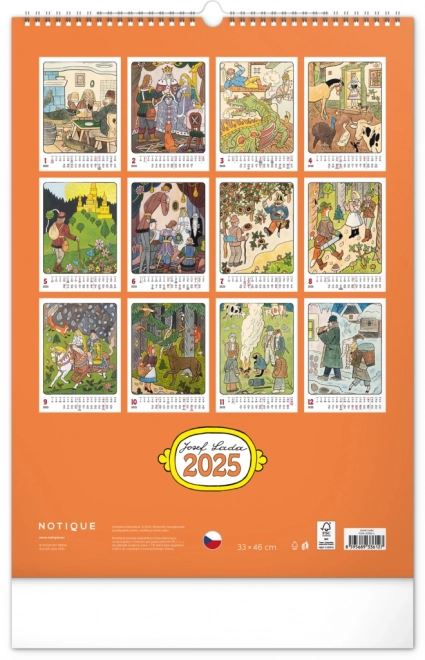 Calendario da Muro Josef Lada 2025