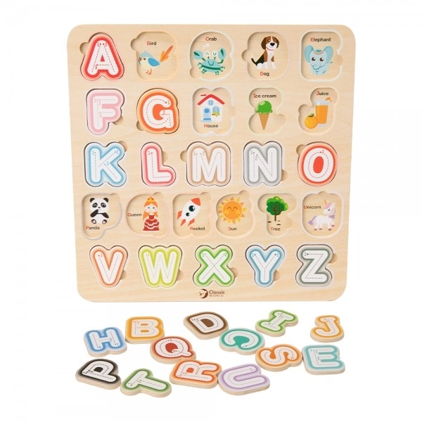 Puzzle abecedario in legno 30x30cm