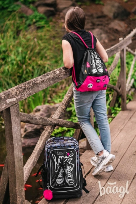 Borsa per scarpe da ginnastica con tasca