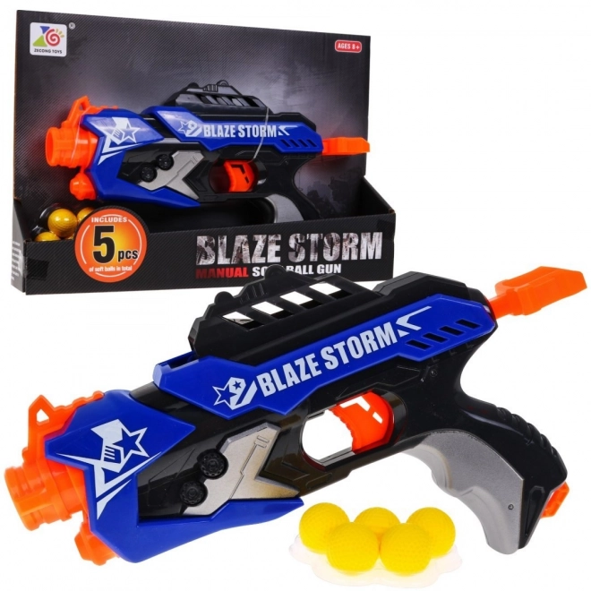 Pistola a molla per bambini 8+ Blaze Storm con munizioni in schiuma