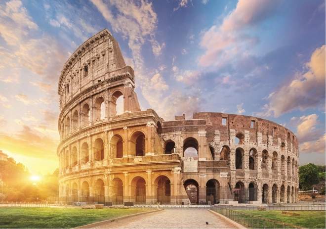 Puzzle Tramonto Romantico Colosseo Roma 1000 Pezzi