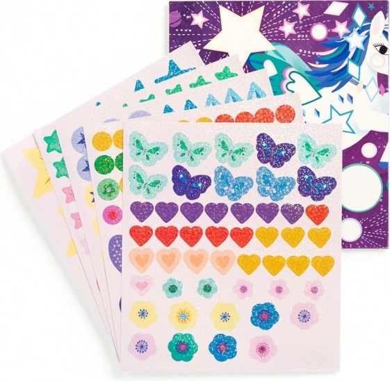 Set di adesivi scintillanti con Unicorni Magici