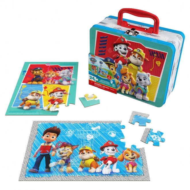 Puzzle la pattuglia dei cani in scatola di latta