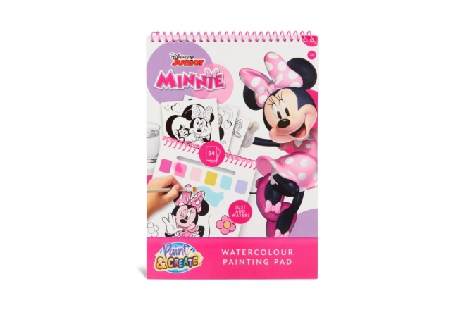 Libro da colorare Disney Minnie con acquerelli