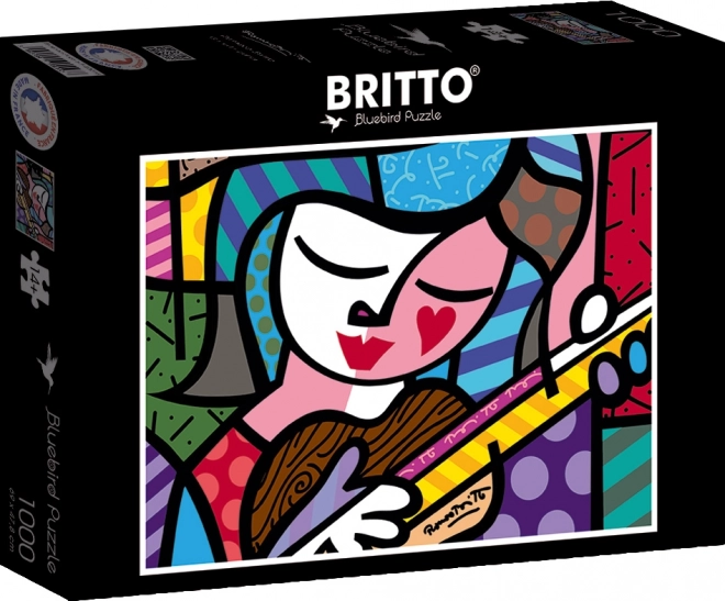 Puzzle Bluebird Ragazza con Chitarra 1000 Pezzi