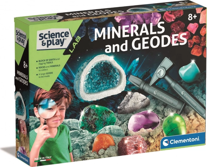 Clementoni scienza e gioco laboratorio di minerali e geodi