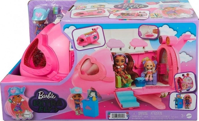 Aereo Rosa Barbie Extra Fly Minis con Bambola Pilota