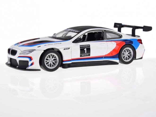 Modello in metallo BMW M6 GT3 con luce e suono in scala 1:32