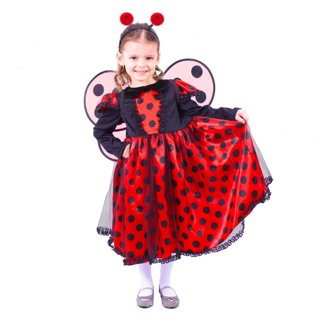 Costume da coccinella con ali e antenne