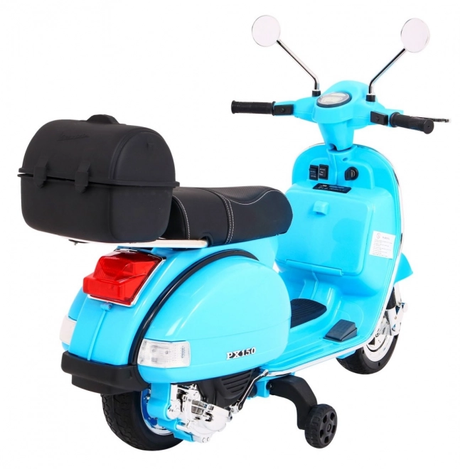 Scoter elettrico per bambini Vespa con ruote ausiliarie e audio