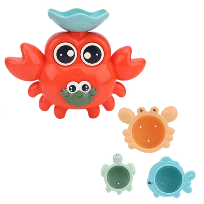 Set da bagno divertente Granchio e animali marini