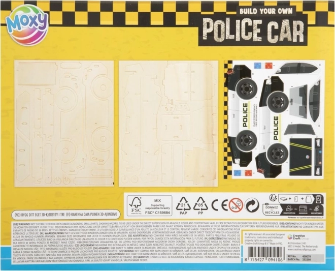 Puzzle 3D Auto della Polizia