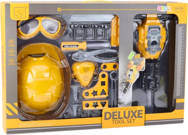 Set da gioco per bambini con attrezzi e martello pneumatico
