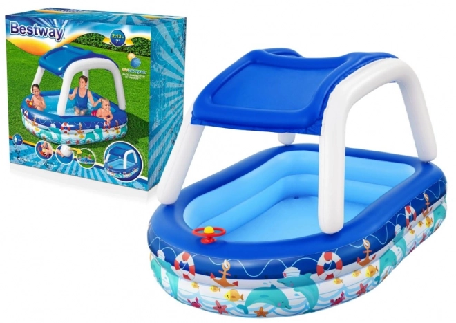 Piscina Bestway Sea Captain con tettoia e volante