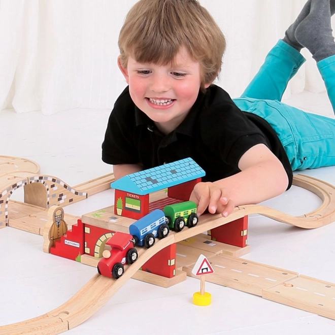 Stazione ferroviaria sopraelevata Bigjigs Rail