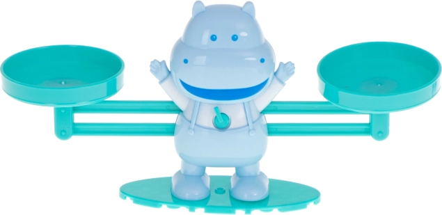 Giocosa bilancia con ippopotamo