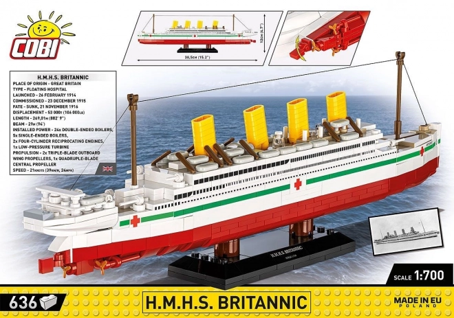 Modello HMHS Britannic in scala 1:700