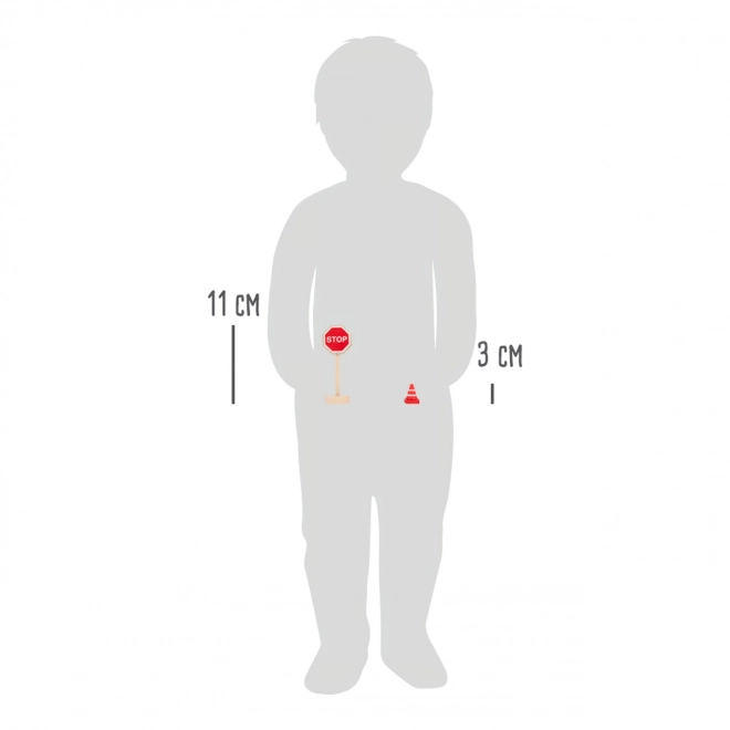 Set di Segnali Stradali in Legno - Piccolo Piede