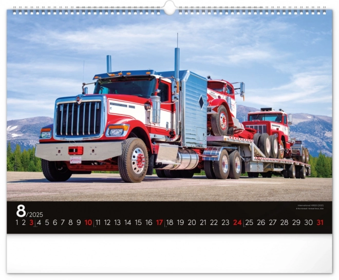 Calendario da Parete Trucks 2025