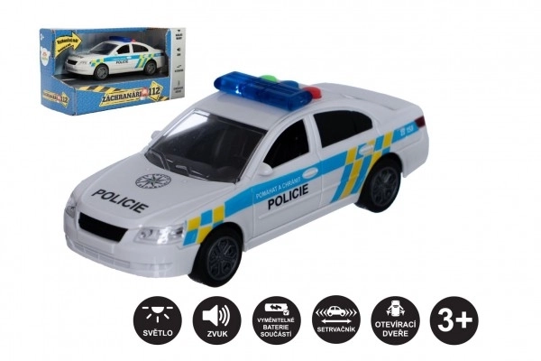 Auto della Polizia in Plastica 15cm con Suono e Luci