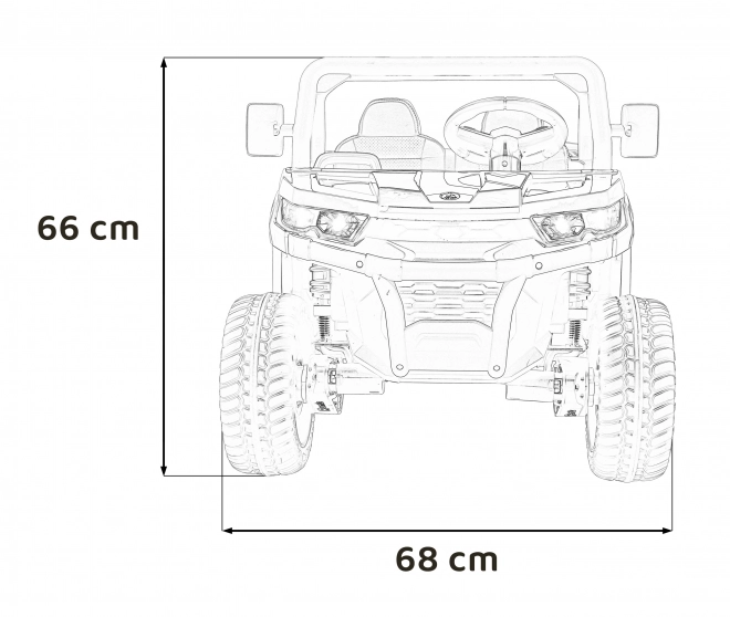 Macchinina per bambini Pick-Up Speed 900 Blue + trazione 4x4 + pala mobile + portabagagli + telecomando + pala + LED audio