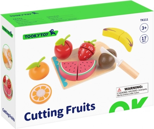 Set di frutta e verdura da tagliare in legno per bambini