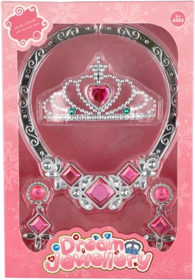 Set di bellezza con corona, collana e orecchini