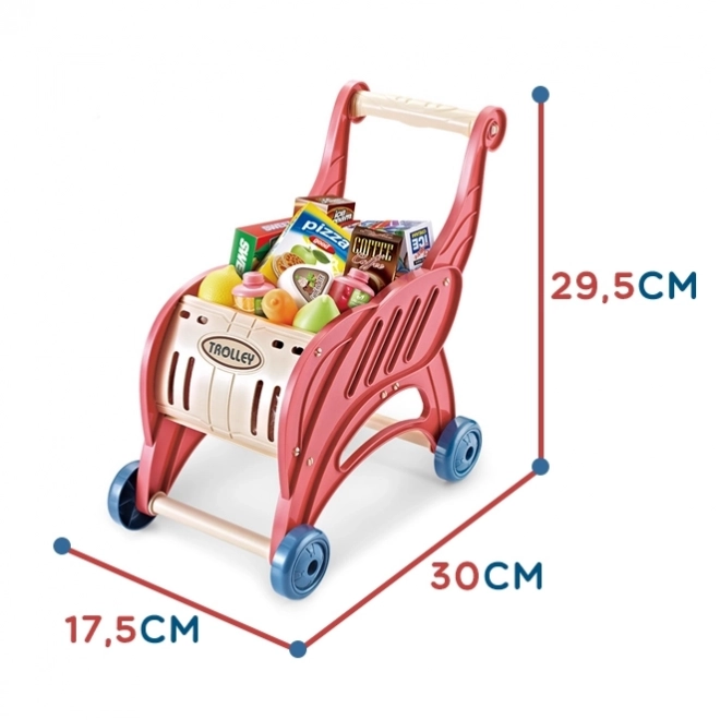Supermercato con carrello della spesa per bambini