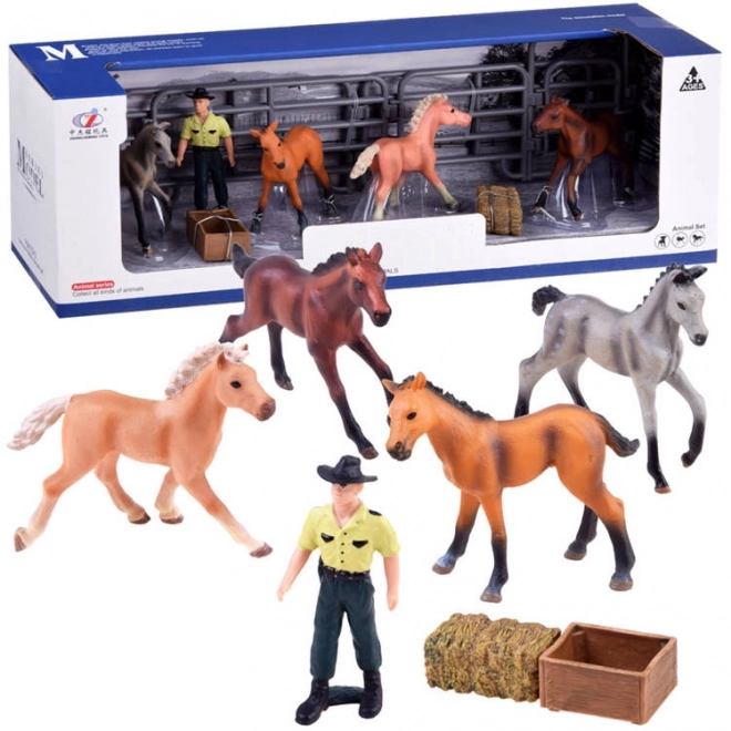 Set di figure stalla dei cavalli – A