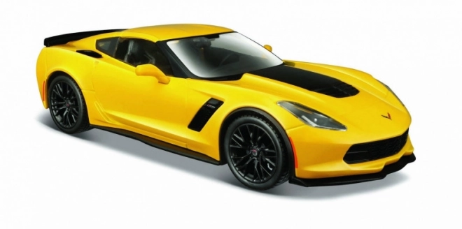 Modellino di Auto Corvette Z06 Gialla in Metallo 1/24