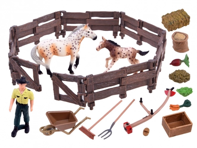 Set di figurine animali Cavalli fattoria – D