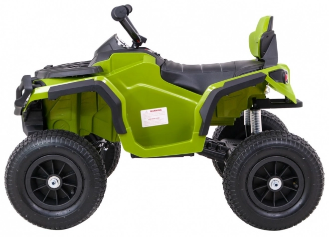 Quadriciclo ATV per bambini a batteria Air Quad Verde + ruote gonfiabili + radio MP3 + avvio lento